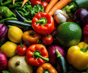 Świeże, naturalne warzywa o różnych kolorach ułożone obok siebie. /Źródło: 123rf.com