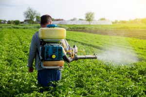 Rolnik wykonuje oprysk niebezpiecznym glifosatem. /Źródło: 123rf.com