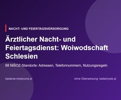 Ärztlicher Nacht- und Feiertagsdienst: Woiwodschaft Schlesien. Adressen, Telefonnummern und Regeln