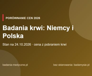 Probówki do pobrania krwi na tle mapy Niemiec i Polski