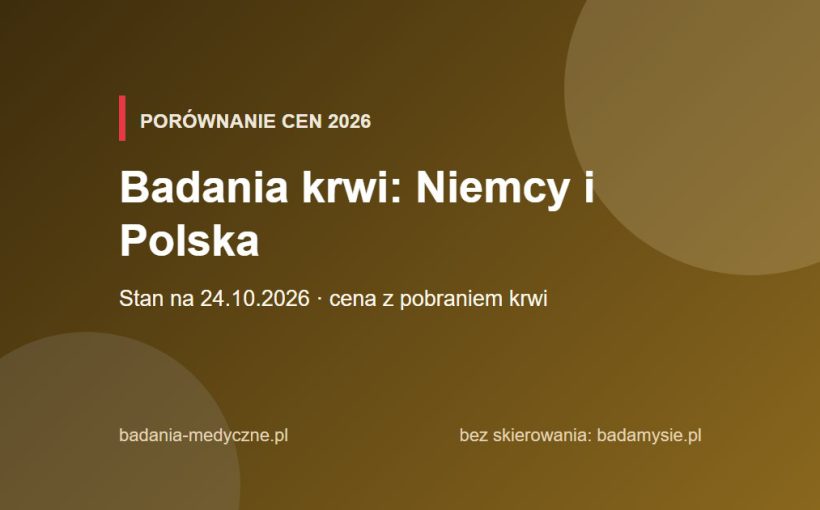 Probówki do pobrania krwi na tle mapy Niemiec i Polski