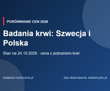 Probówki z krwią na tle map Szwecji i Polski