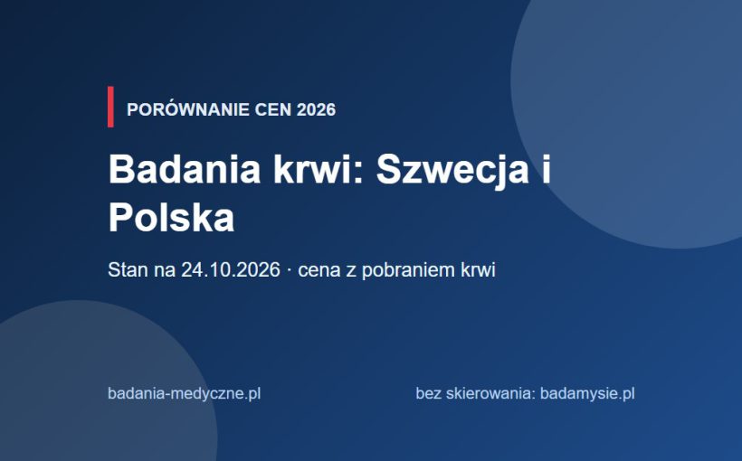 Probówki z krwią na tle map Szwecji i Polski