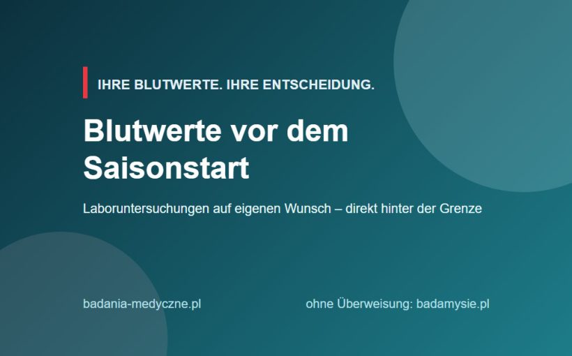 Blutwerte für Sportler vor der Saison