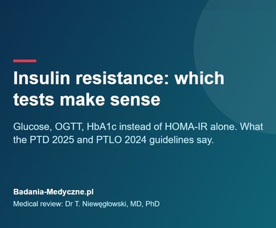 Insulin resistance: which tests really make sense, what the guidelines say and what they cost